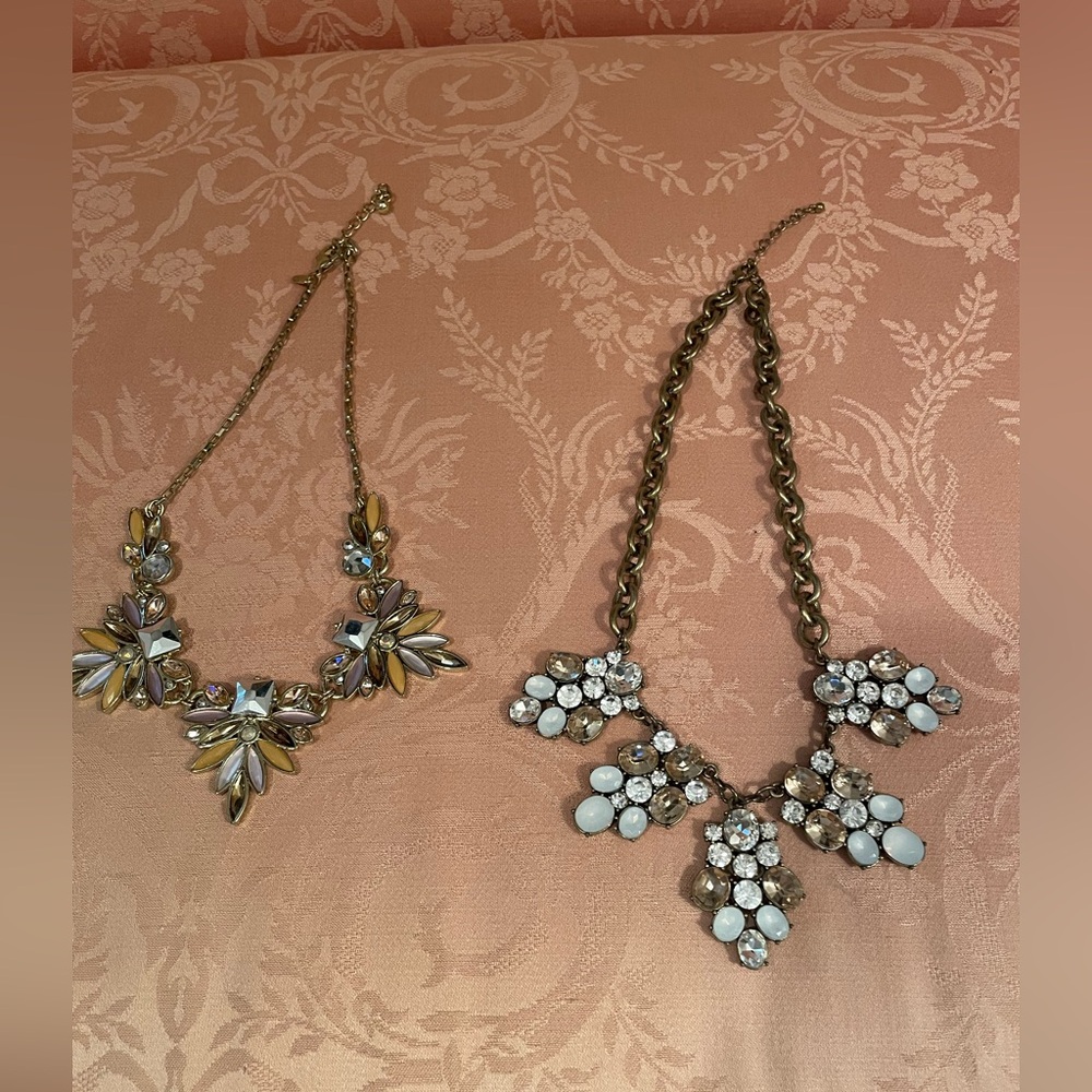 Lot/Bundle of 2 Stunning Statement Neacklaces
